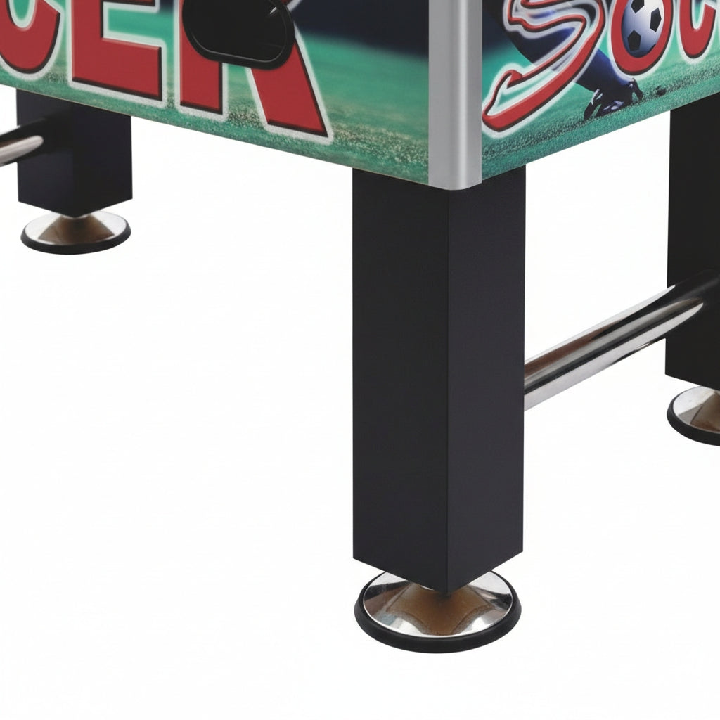Knight Shot ST101A Foosball Table – Durable MDF Build with Chrome Steel Bars & Adjustable Legs