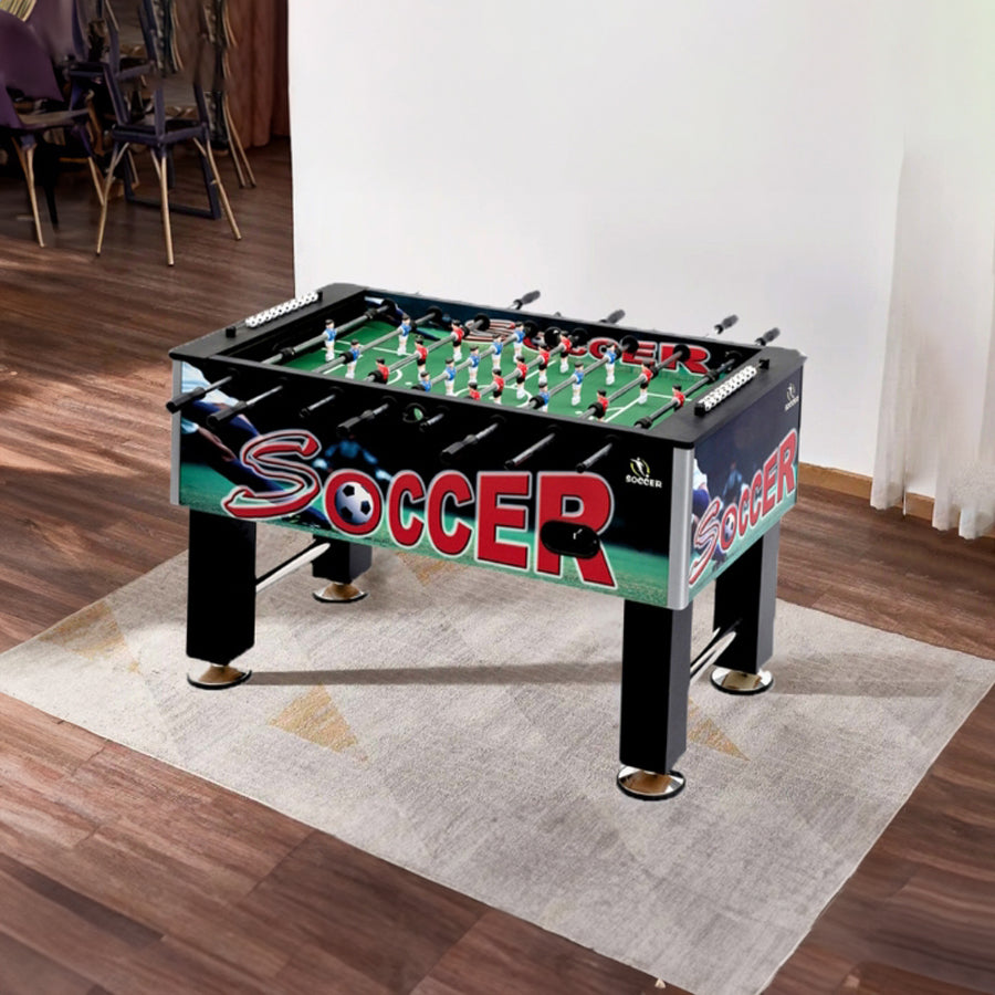 Knight Shot ST101A Foosball Table – Durable MDF Build with Chrome Steel Bars & Adjustable Legs
