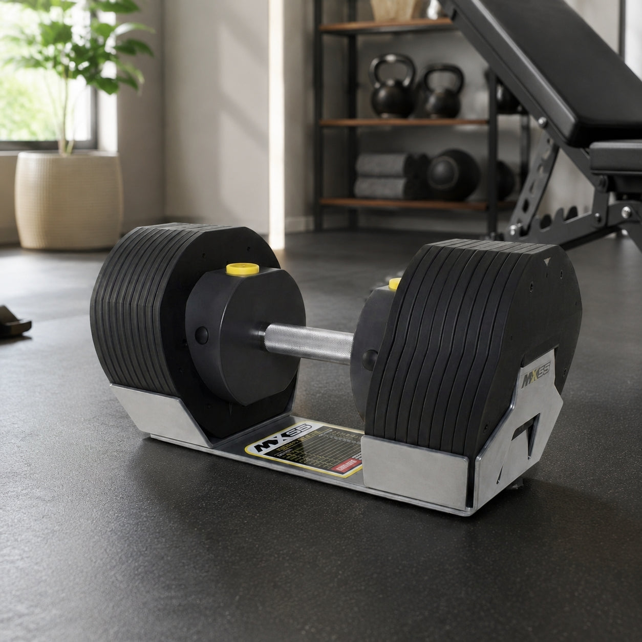 MX Select Adjustable Dumbbell – 10–55 lbs | Space‑Saving Smart Weight System for Home Gyms