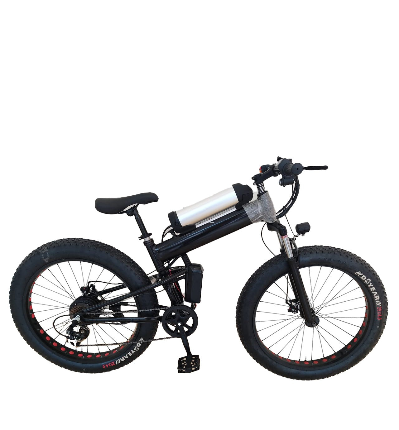 MEGAWHEELS 48V Fat Tire Electric Bike - 26 Inch, 350W Motor, 21-Speed, Foldable Mountain eBike - COOLBABY