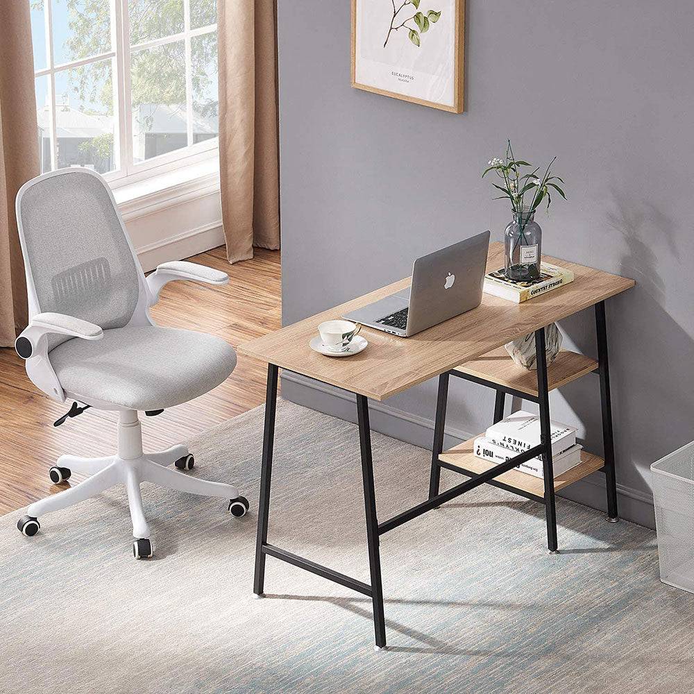 COOLBABY Simple Style Wood Table & Metal Frame Home Office Computer Desk Writing Study Workstation - COOL BABY