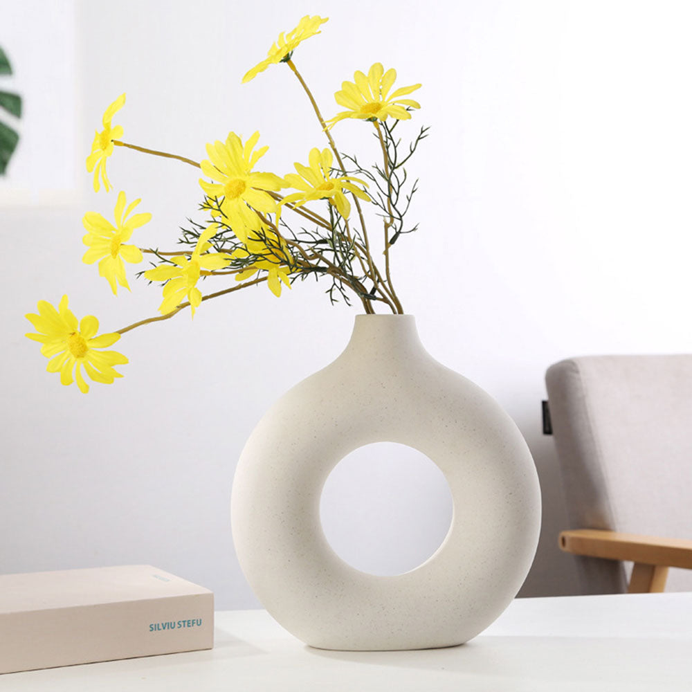 COOLBABY LZM124 Creative Ceramic Vase,for Elegant Home Décor,Living Room Centerpiece Flower Vase,Gifting - COOL BABY