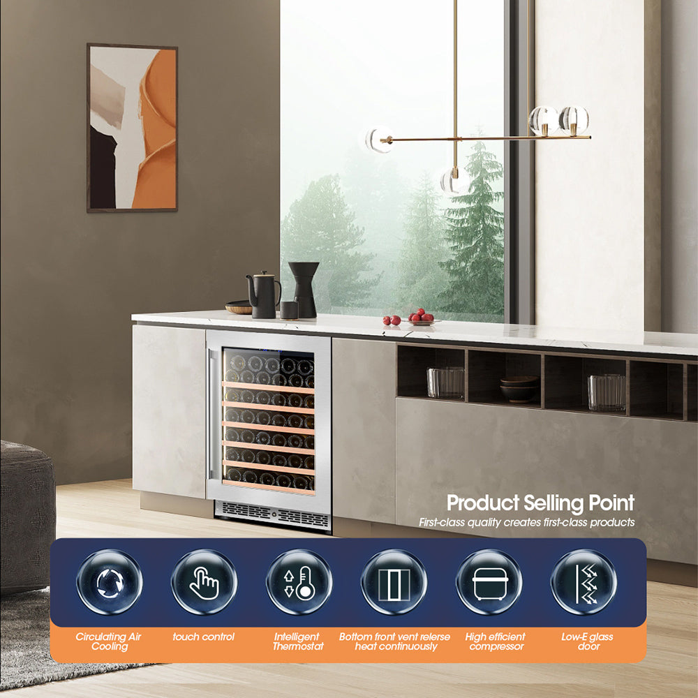Wine Coolers, Wine Refrigerators, Under Counter Coolers, Built-in Refrigerated Cabinets,53 Bottles - COOLBABY