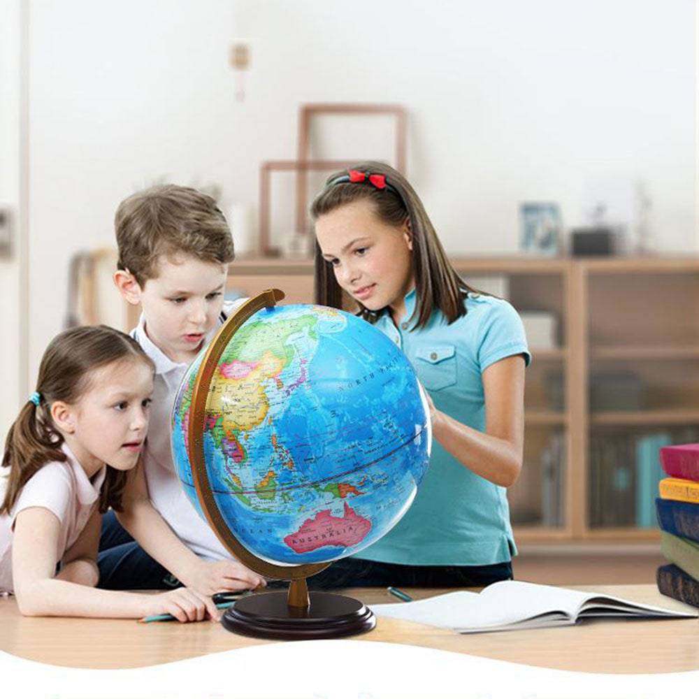 COOLBABY Globe Political Map,Educational Geographic Globe,Globe with LED Light - COOL BABY