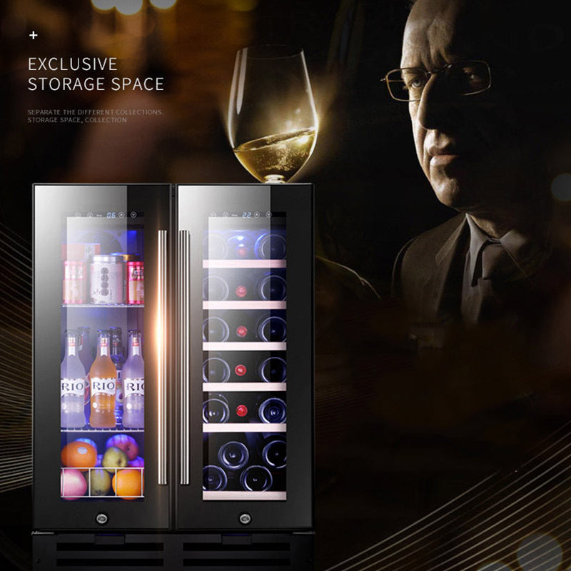 Double-door Small Constant-Temperature Ice Bar Wine Cabinet,Home living room freezer,Wine Cabinet - COOLBABY