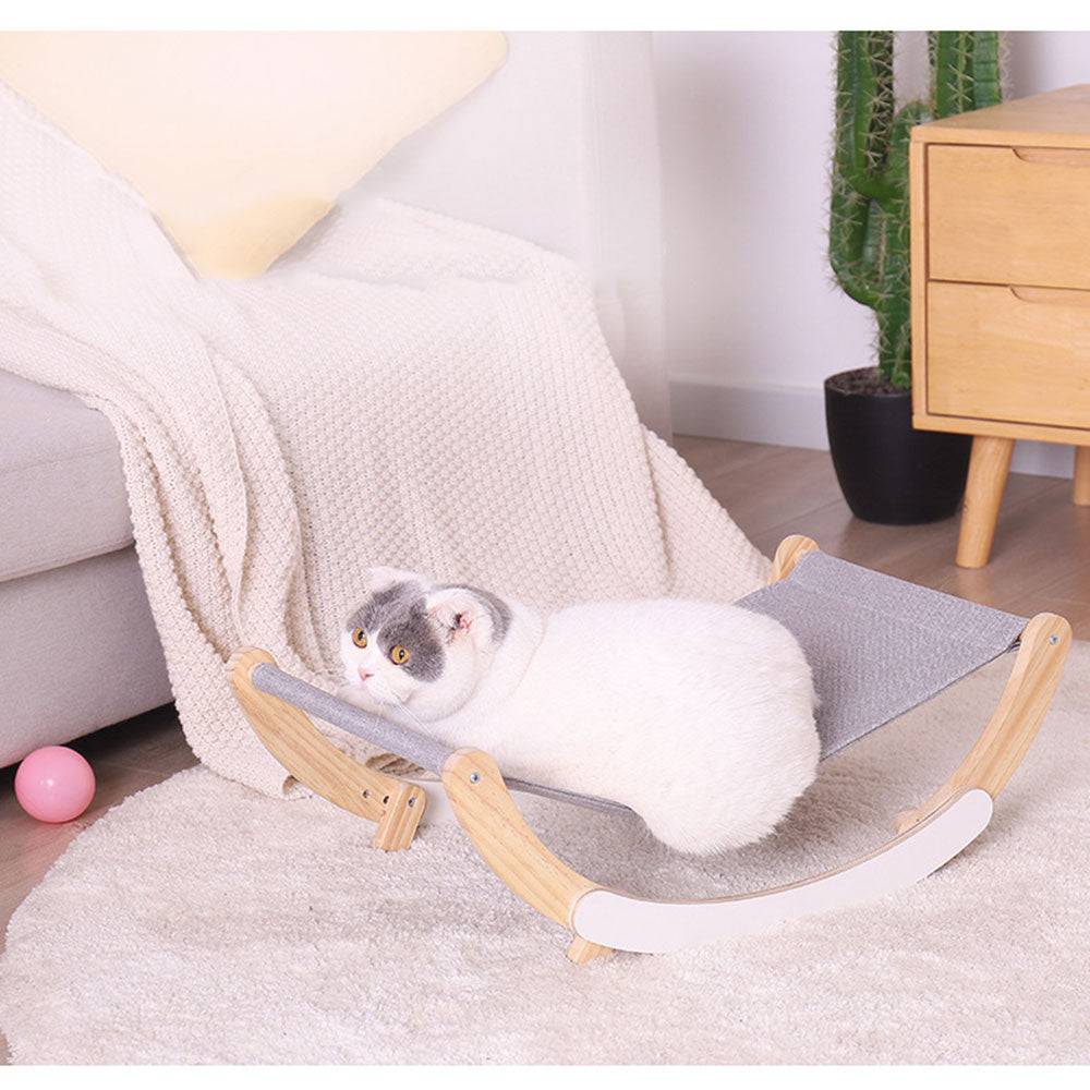 COOLBABY Cat Bed Pet Bed,Pet Shaker,Anti-slip Mat Design,Washable Breathable Cloth Pad,Solid Wood Cat Bed,for Little Cat and Little Dog - COOL BABY