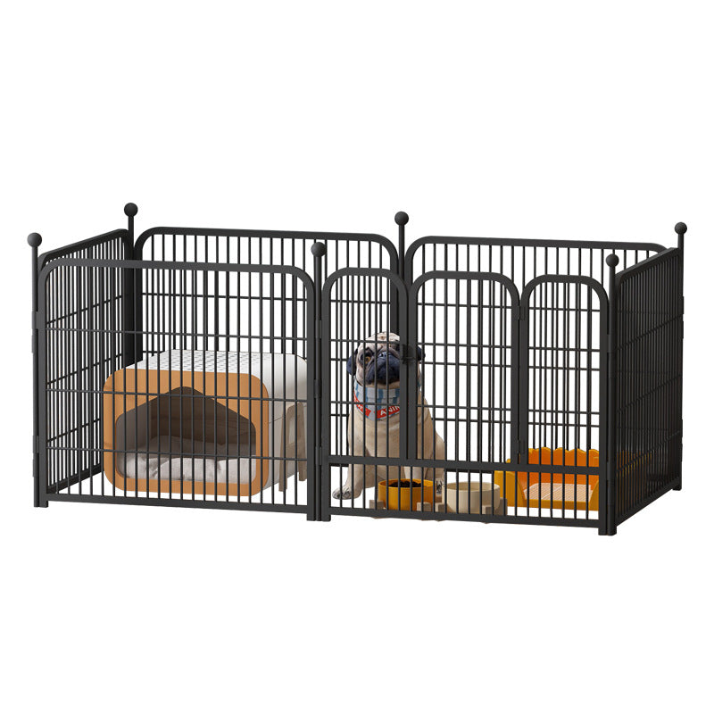 Dog Playpen Foldable 6 Panels Dog Pen 24" Height Pet Enclosure Dog Fence Outdoor with Lockable Door for Medium/Small Dogs,Puppy Playpen,RV,Camping Pet Fence,Black