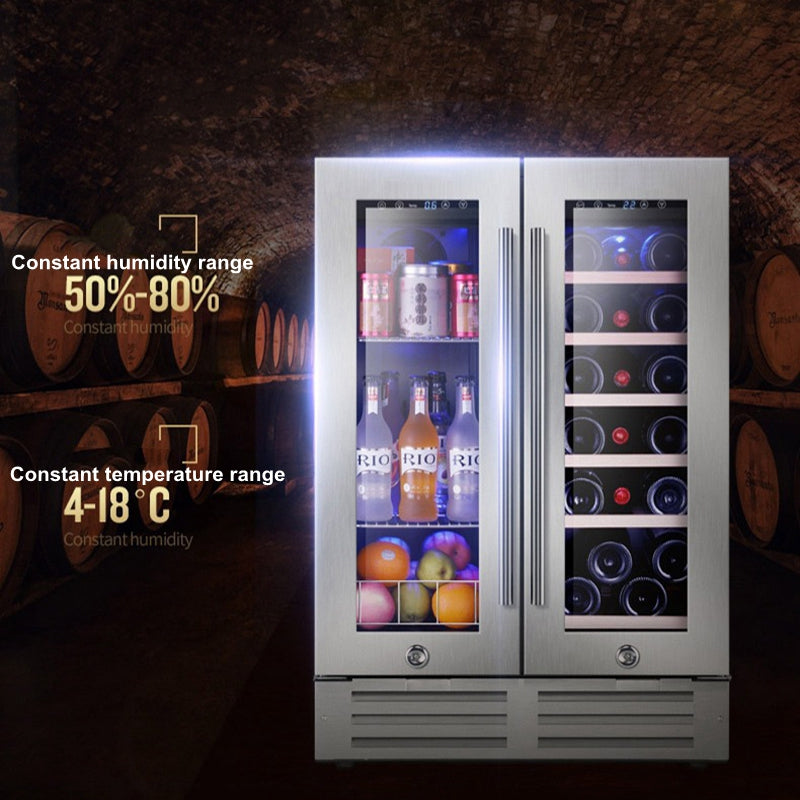 Double-door Small Constant-Temperature Ice Bar Wine Cabinet,Home living room freezer,Wine Cabinet - COOLBABY