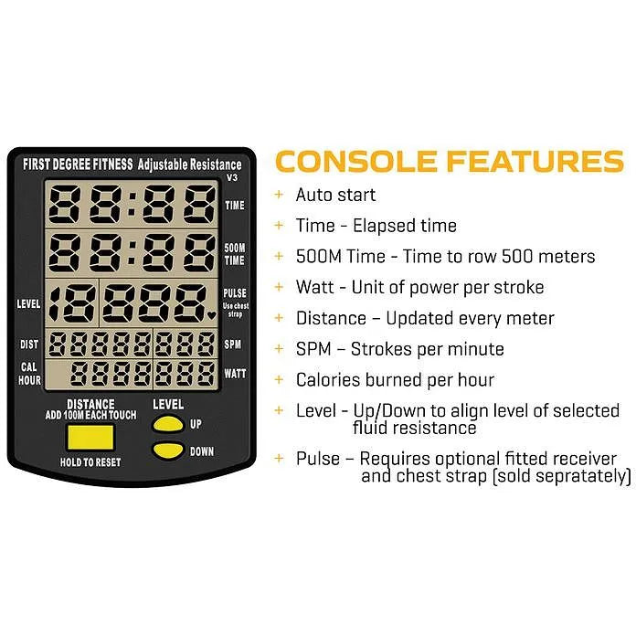 First Degree Fitness Pacific Plus Fluid Rower: Premium Water Rowing Machine - COOLBABY