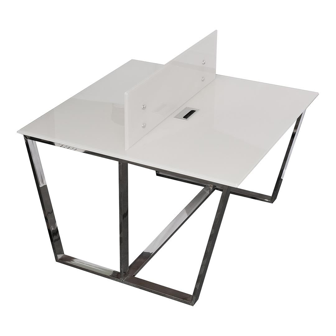 COOLBABY Premium Office Workstation with Tempered Glass | Scratch-Proof & Heat-Resistant Desk - COOLBABY