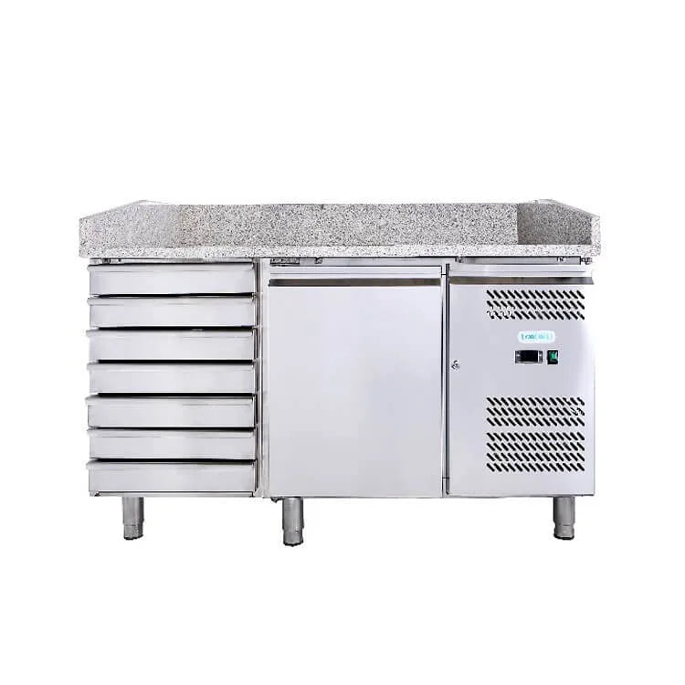 Dinox PZ1610TN Pizza Preparation Counter Chiller 221L | Marble Top | Drawer | R134a | Italian Technology