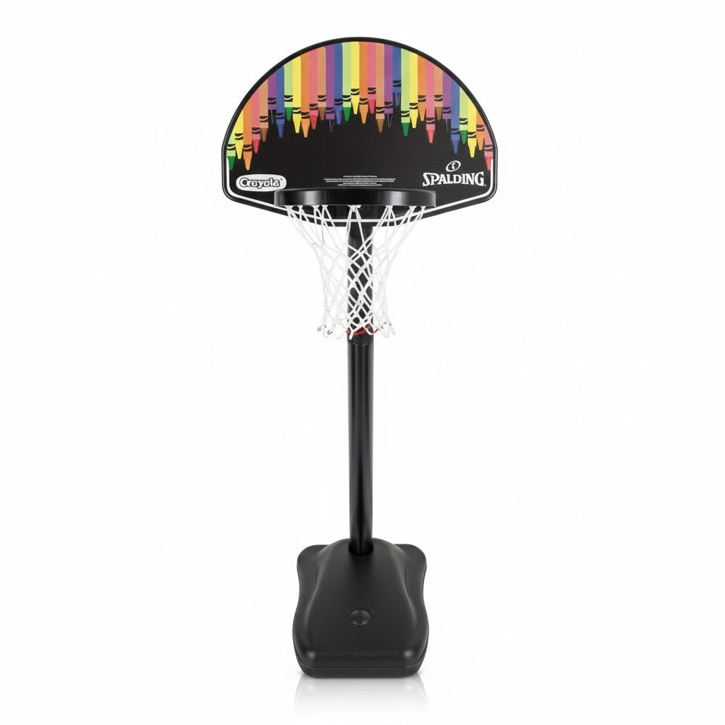 Kids Crayola 1-on-1 Basketball System 24 Inch | Adjustable Basketball Hoop for Kids