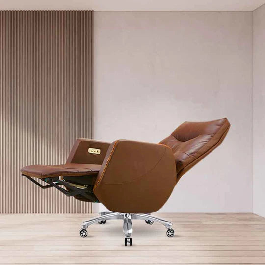 Swivel Executive Chair, Premium Leather With Capacity 120KG - COOLBABY