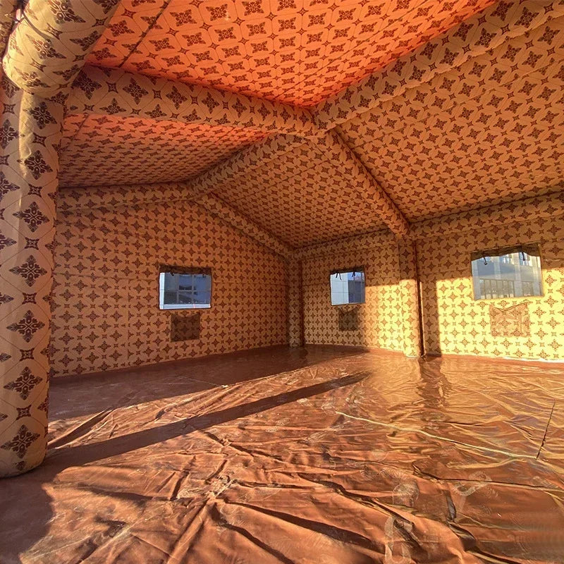 Inflatable Camping House Large Full Party, Outdoor Waterproof, 100 People Campaign, Arabic Prefabricated inflatable - COOLBABY