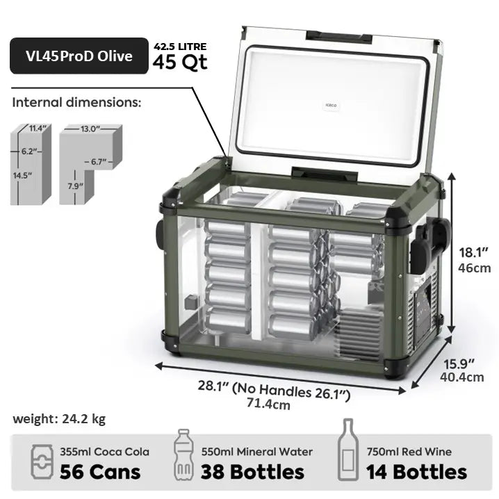 VL45 Dual Zone Portable Fridge Freezer – Premium Cooling for Overlanding & Camping