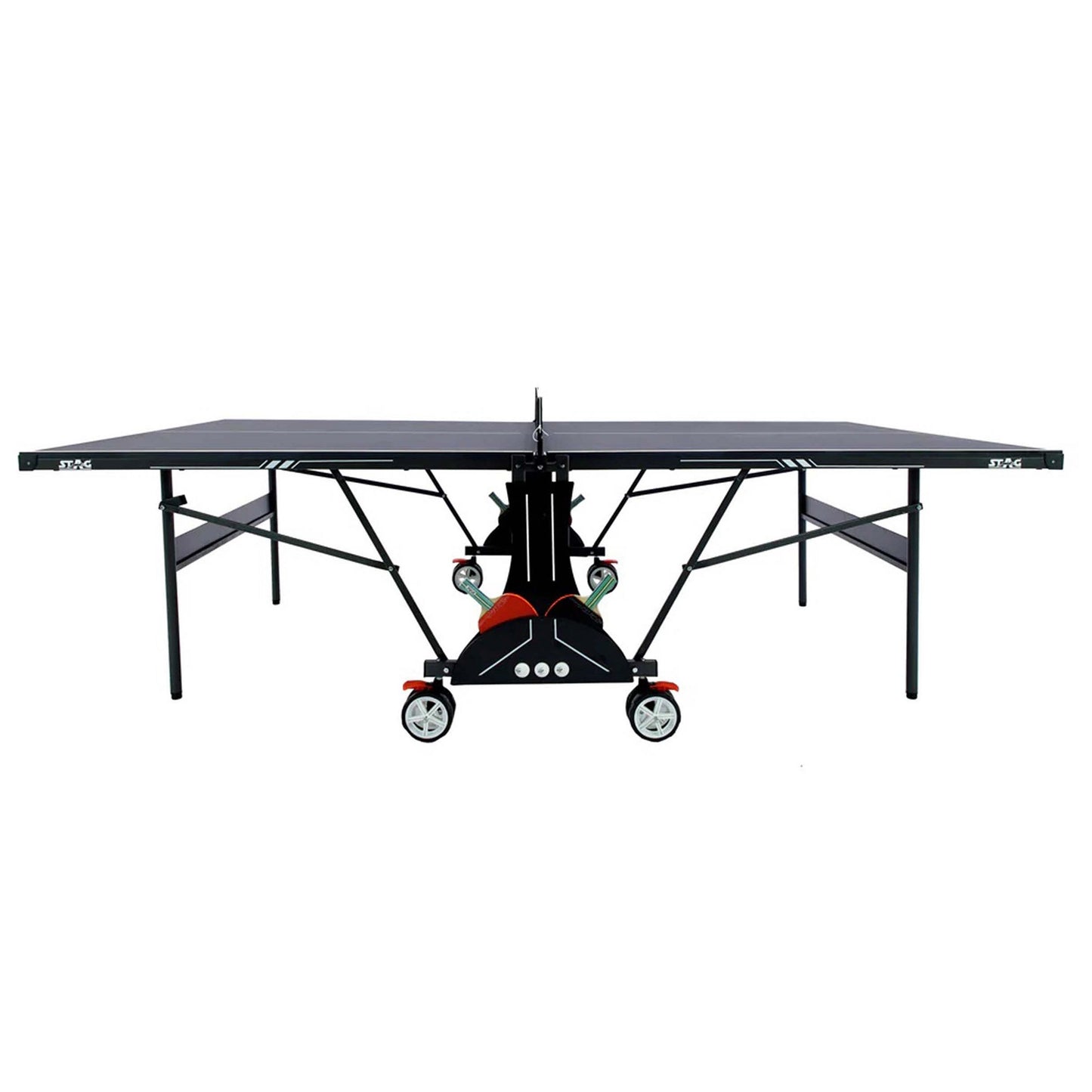 STAG Stealth Indoor Table Tennis Table – 15mm Anti‑Glare Top, Zero‑Vibration Steel Frame, Quick 10‑Minute Setup