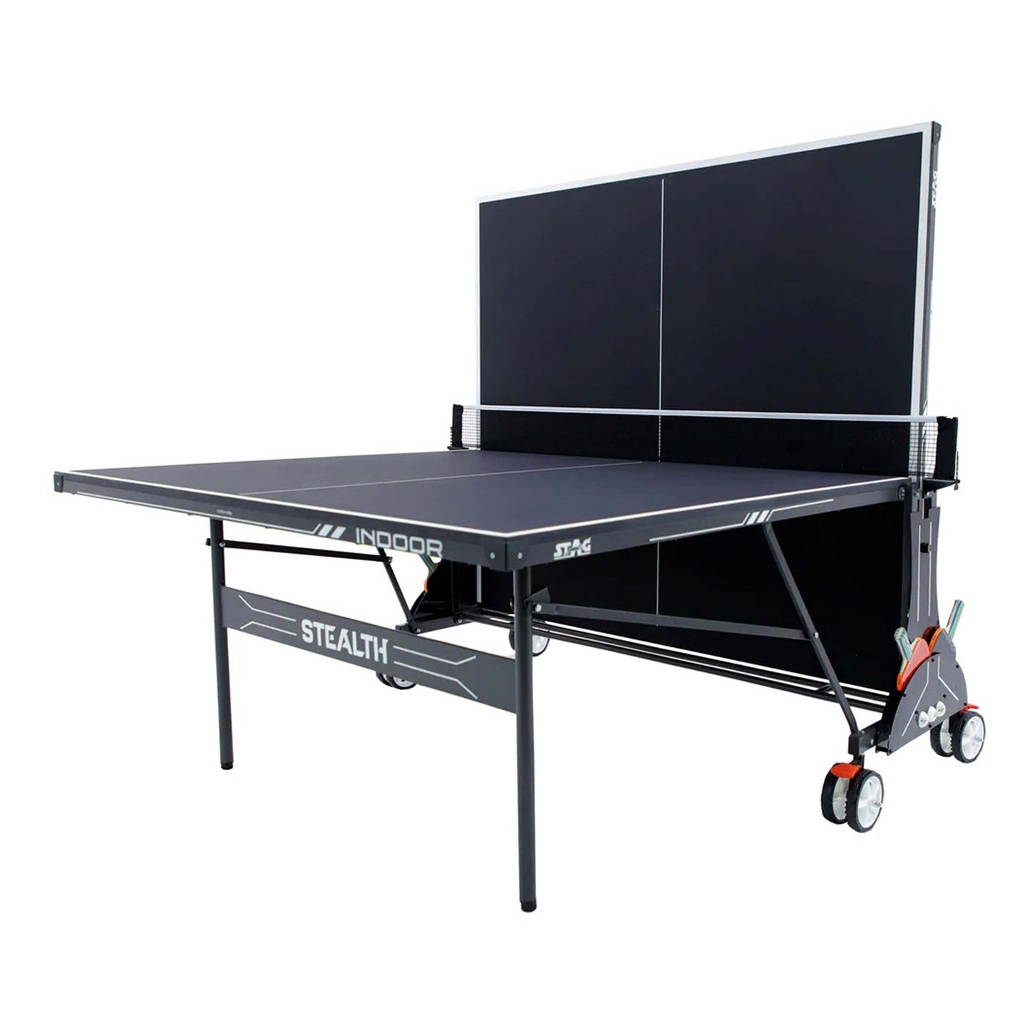 STAG Stealth Indoor Table Tennis Table – 15mm Anti‑Glare Top, Zero‑Vibration Steel Frame, Quick 10‑Minute Setup