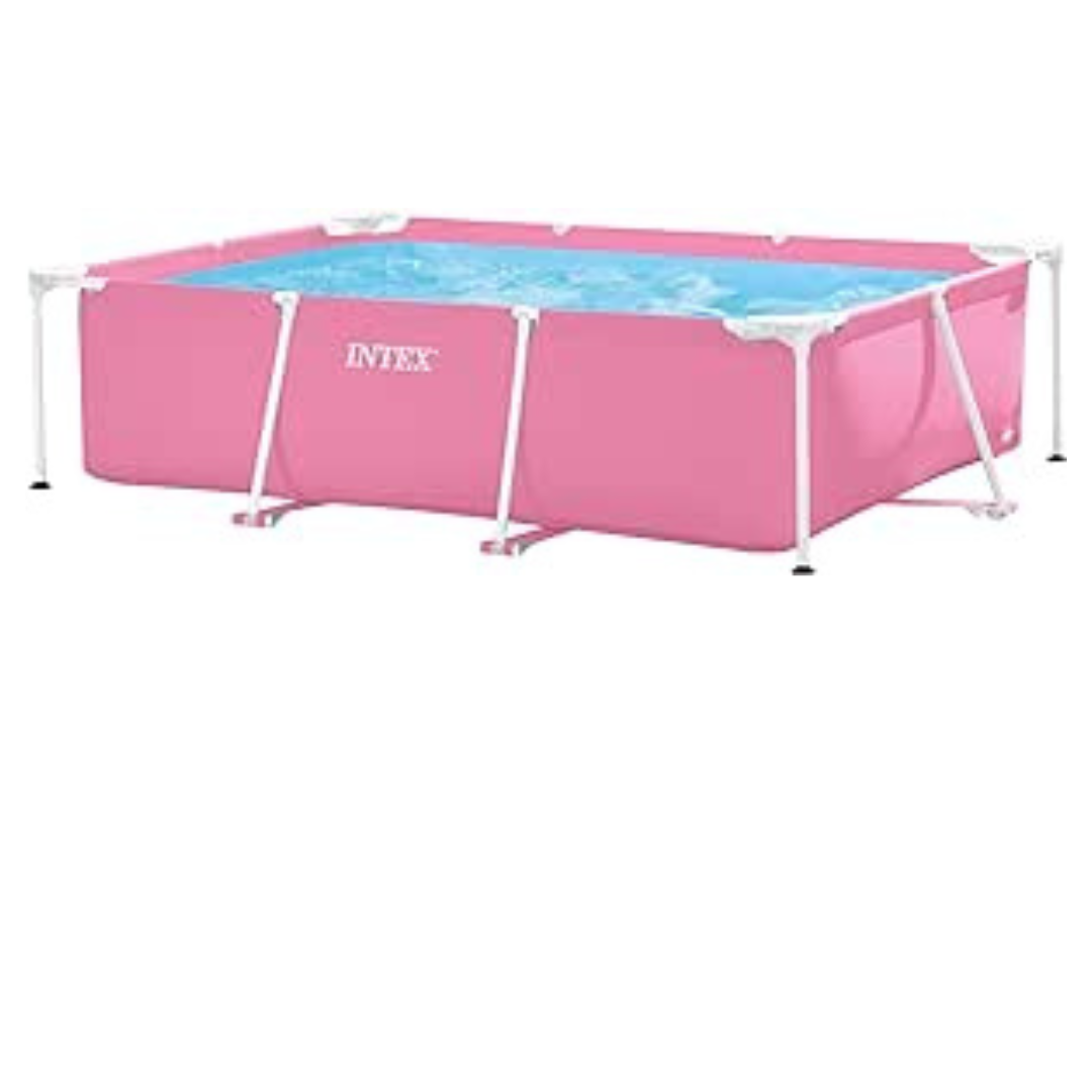 Pink Rectangular Frame Pool, Set-up Size: 2.20m x 1.50m x 60cm - COOLBABY