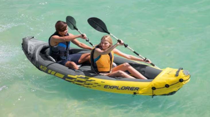 COOLBABY BTW-20 2-person Inflatable Kayak Set with Aluminum Oars and Air Pump - COOL BABY