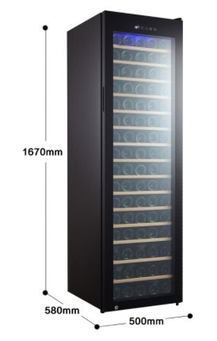Premium 110-Bottle Wine Cooler: Precision Cooling, Compact Design, and Ultra-Quiet Operation
