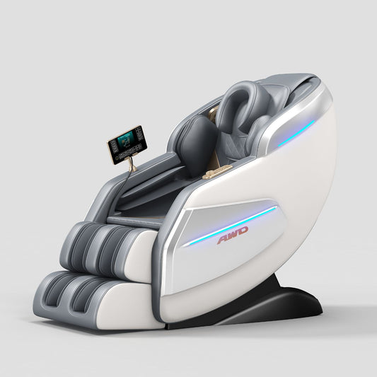 Massage Chair Recliner, Full Body Massage Chair with Zero Gravity, Airbags, Heating, and Foot Massage - with 5 Auto Programs Full Body Air Bags, Back Waist Heat Bluetooth Speaker - Beige - COOLBABY