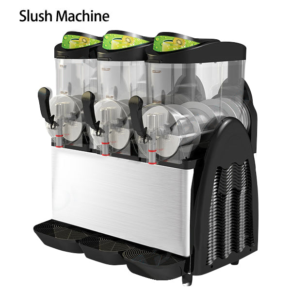 1200W Commercial Automatic Slush Machine, 3 * 12L Double-Cylinder Snow Melting Machine, for Home Kitchen Office Restaurant Bar Coffee Shop - COOLBABY