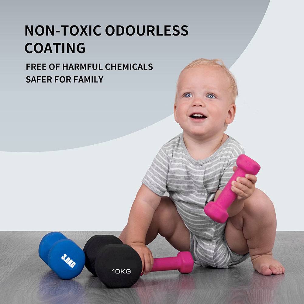 COOLBABY YL01-05 Dumbbells Weights Exercise- Multi colors - COOL BABY