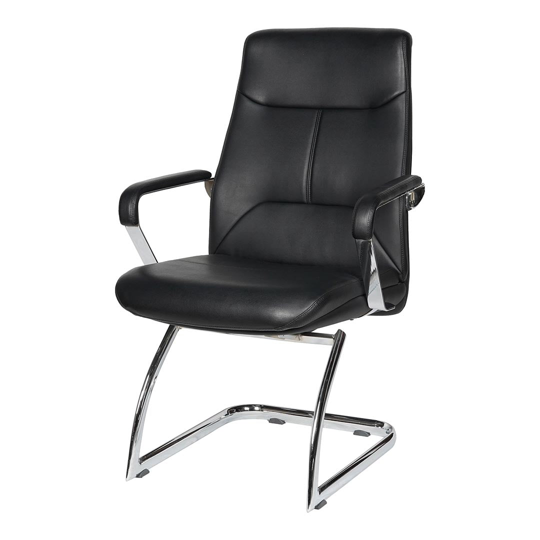 COOLBABY Premium Ergonomic PU Leather Office Visitor Chair YS-1601 C with Chrome Plated Frame - COOLBABY