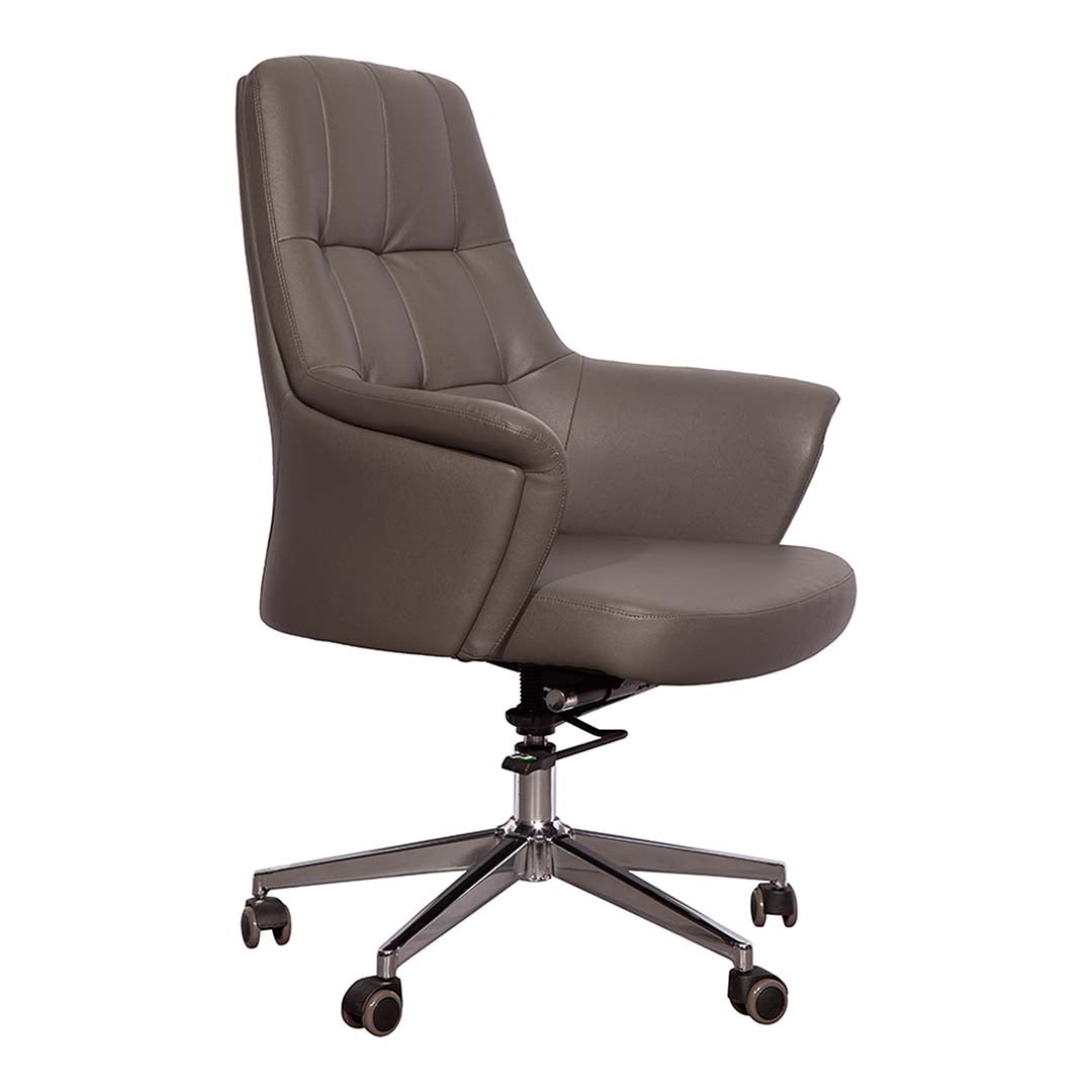 COOLBABY Ergonomic Low Back Office Chair YS-2107-B - PU Leather, Adjustable Height, Chrome Base - COOLBABY