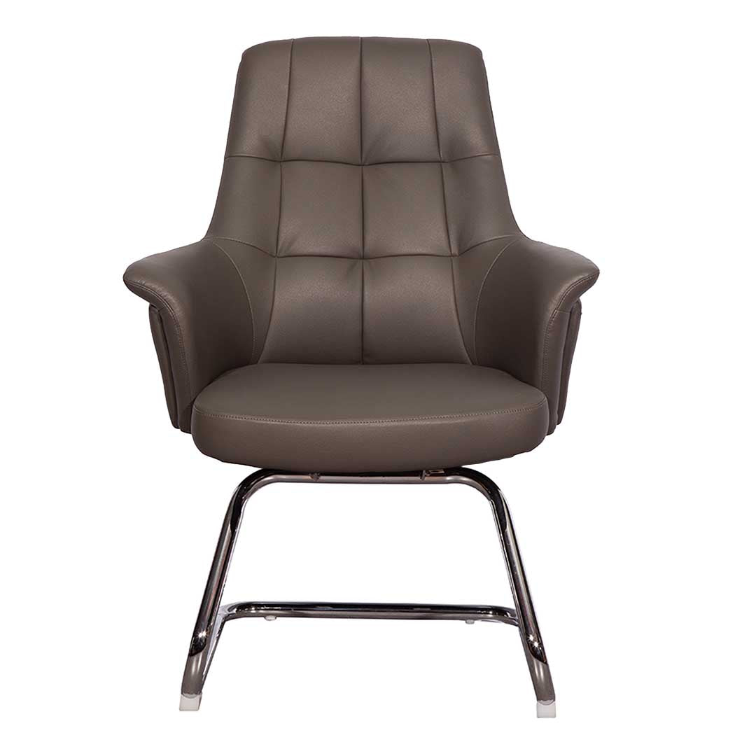 COOLBABY Ergonomic Office Visitor Chair YS-2107-C with PU Leather and Chrome Metal Base - COOLBABY