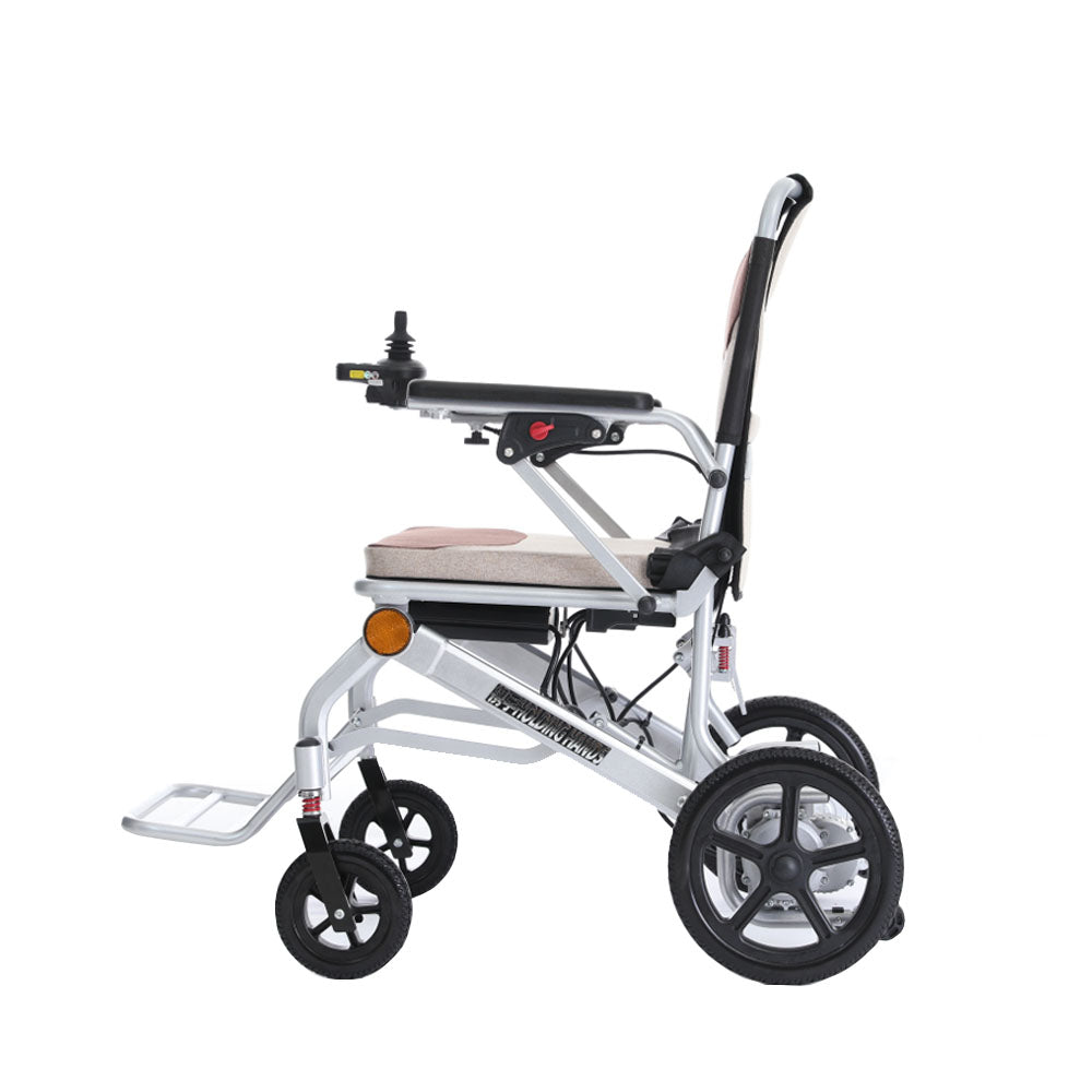 Super Lightweight (Only 16kgs) Portable Transit Travel Wheelchair, Folding Transport Wheelchairs for Adults and Seniors Support 100kgs, Lightweight Magnesium Alloy Wheelchair for Elderly - COOLBABY
