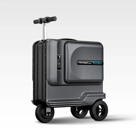 Electric Scooter Suitcase - Black | 48L Spacious Motorized Electric Luggage Scooter - COOLBABY