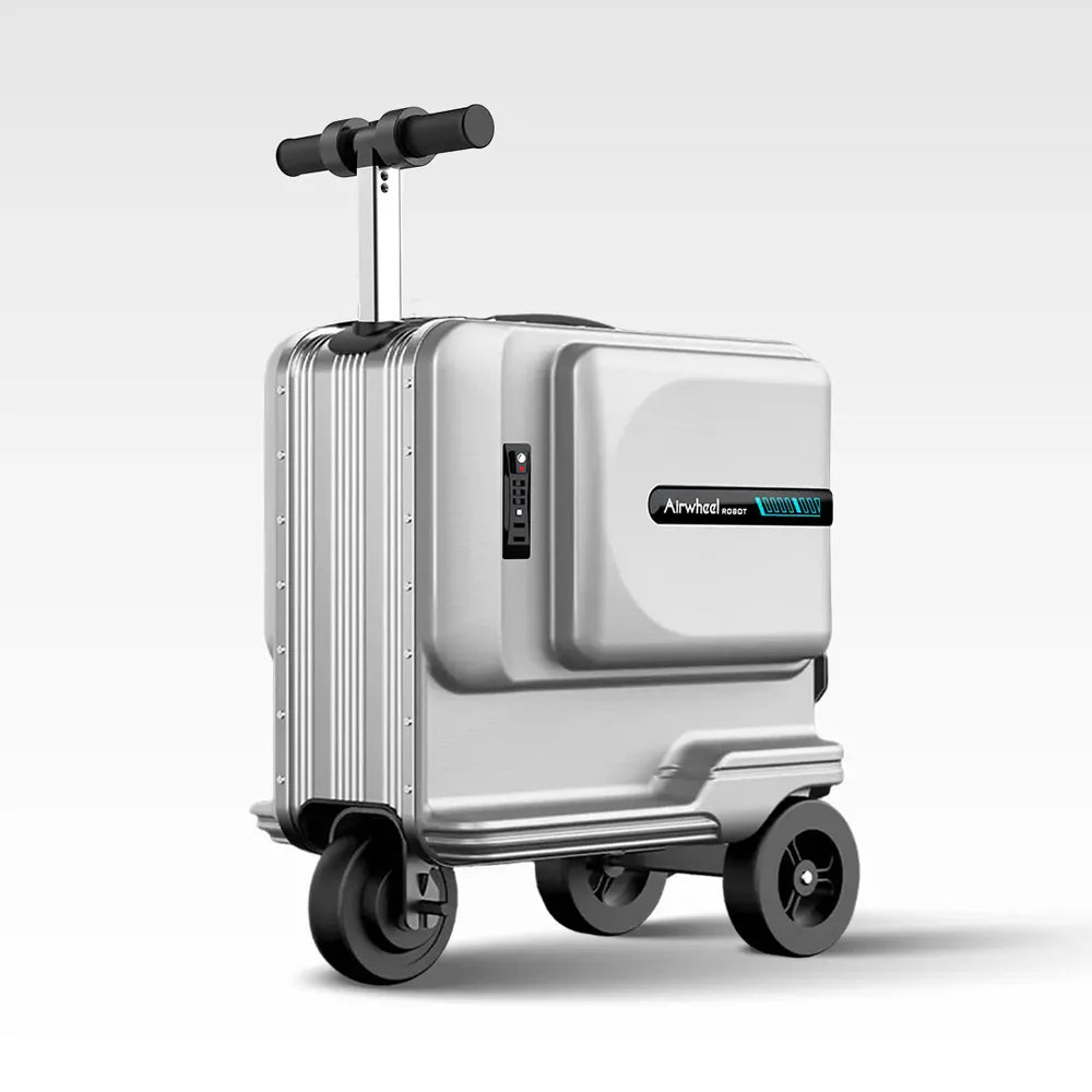 Electric Scooter Suitcase - Black | 48L Spacious Motorized Electric Luggage Scooter - COOLBABY