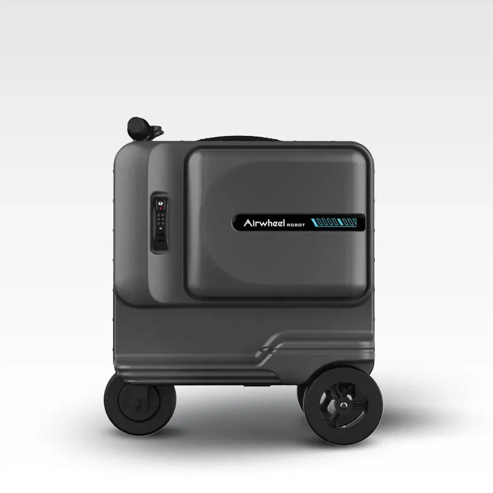 Electric Scooter Suitcase - Black | 48L Spacious Motorized Electric Luggage Scooter - COOLBABY