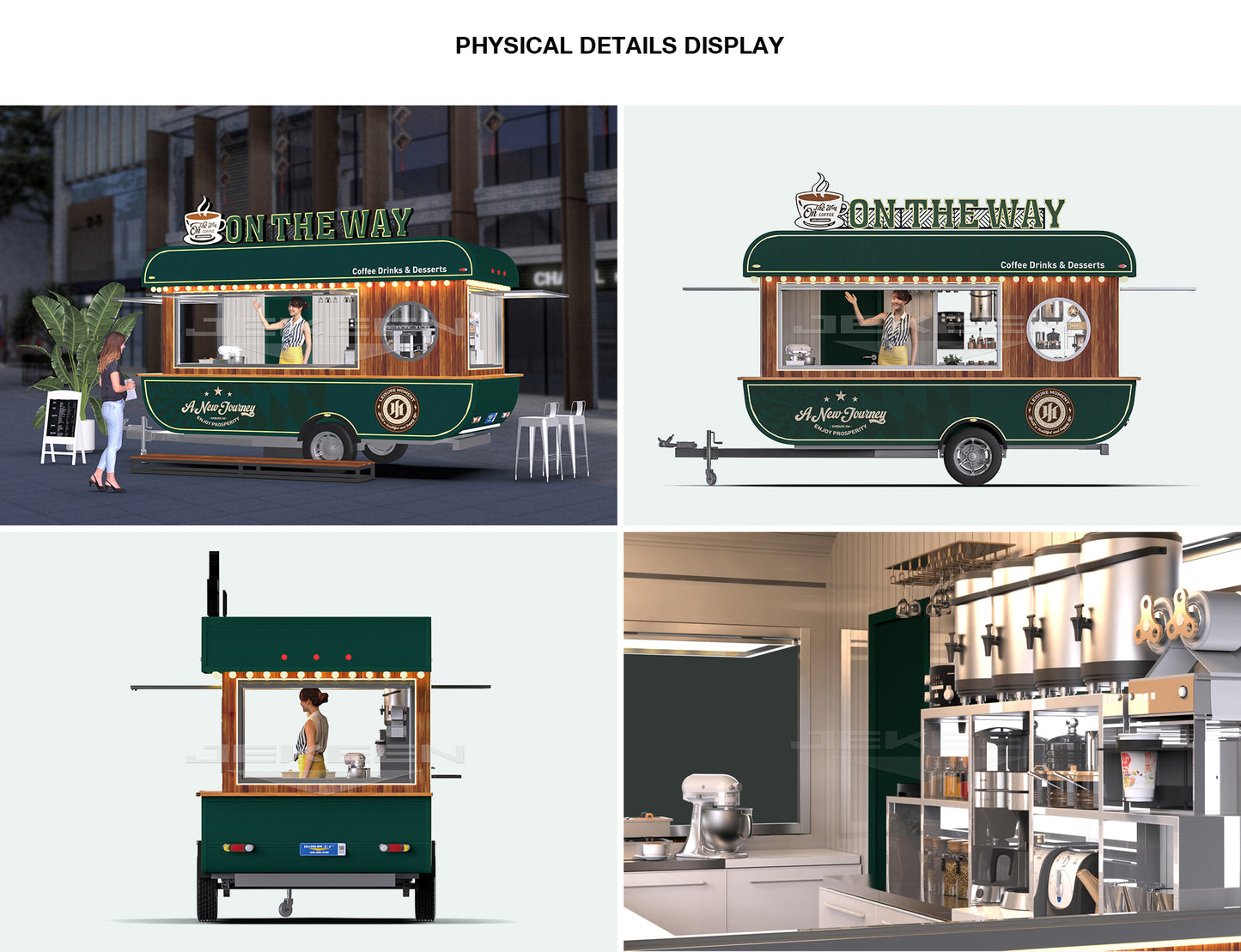 Small Electric Food Truck Moving Snack Restaurant Street Popular Food Trailer & Ice Cream Truck Mobile Food Cart Can Be Customized - COOLBABY