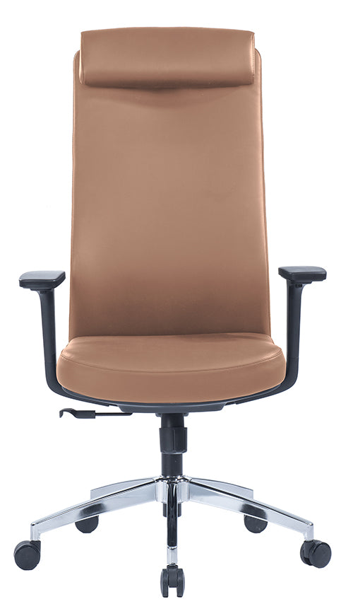 High Back Ergonomic PU Chair, Office Chair - Brown - COOLBABY