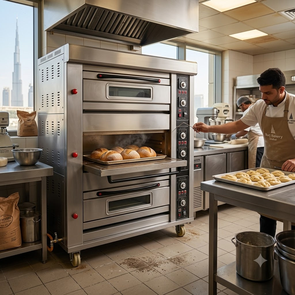 HGO-36 Gas Oven 3 Deck 6 Tray – 400×600mm Commercial Bakery Oven 20–300°C
