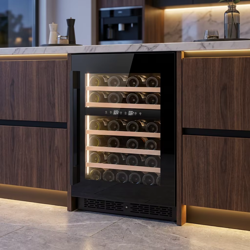 24 inch Wine Cooler, 41 Bottle Dual Zone Built-in or Freestanding