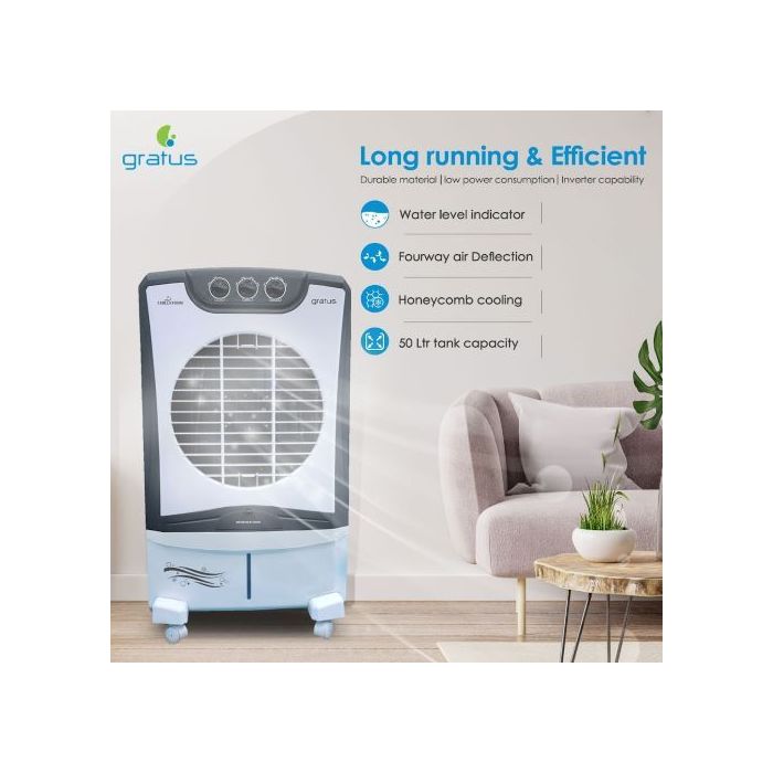 50L Chill Storm Desert Air Cooler with Four Way Air Deflection - COOLBABY