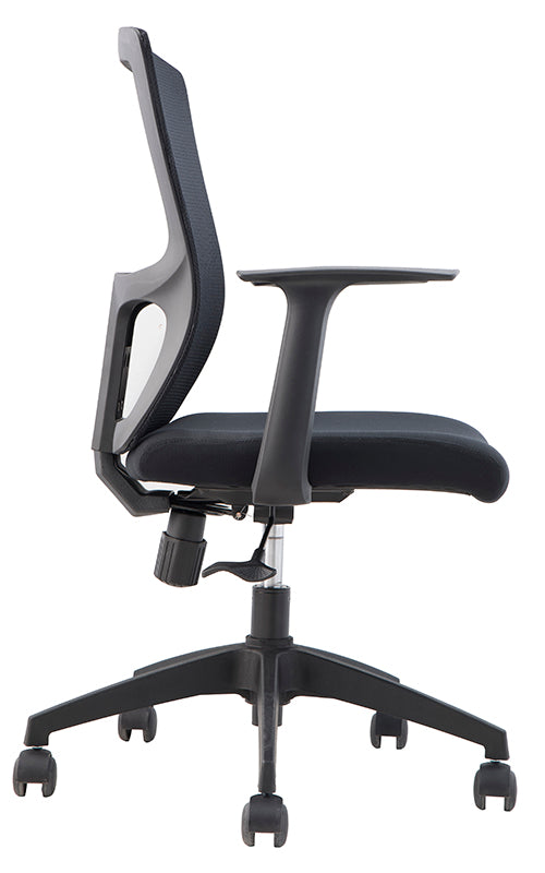Medium Back Swivel Office Chair - Black - COOLBABY