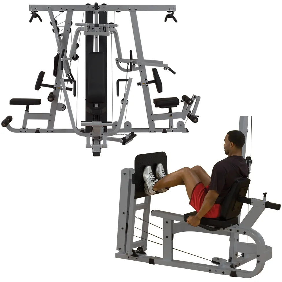 COOLBABY Body-Solid EXM4000S Multi-Stack Gym with LP40S Leg Press - Ultimate Home Gym System - COOLBABY