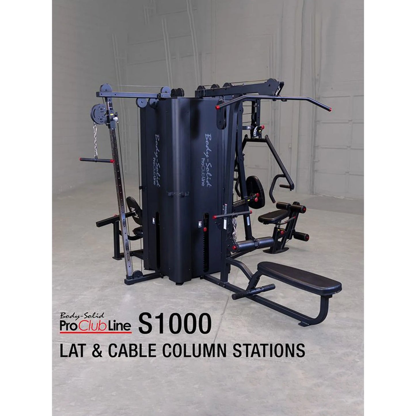 COOLBABY Body-Solid S1000 Pro Clubline Four-Stack Gym: The Ultimate Commercial Multi-Station - COOLBABY