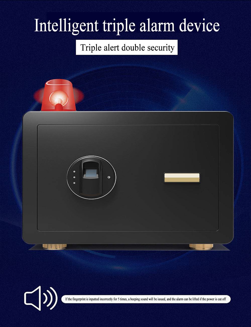 COOLBABY BXG-25 Safe Box with Biometric Fingerprint Lock, A4 Document Size Safety Deposit Box for Home Office Shop (25 * 35 * 25) Brown - COOL BABY