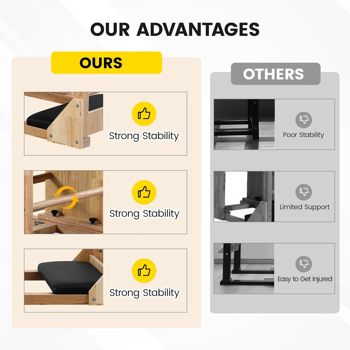 Oak Ladder Barrel Trainer Equipment Wood Pilates Ladder Barrel Pilates Training Bed Ladder Barrel Pilates