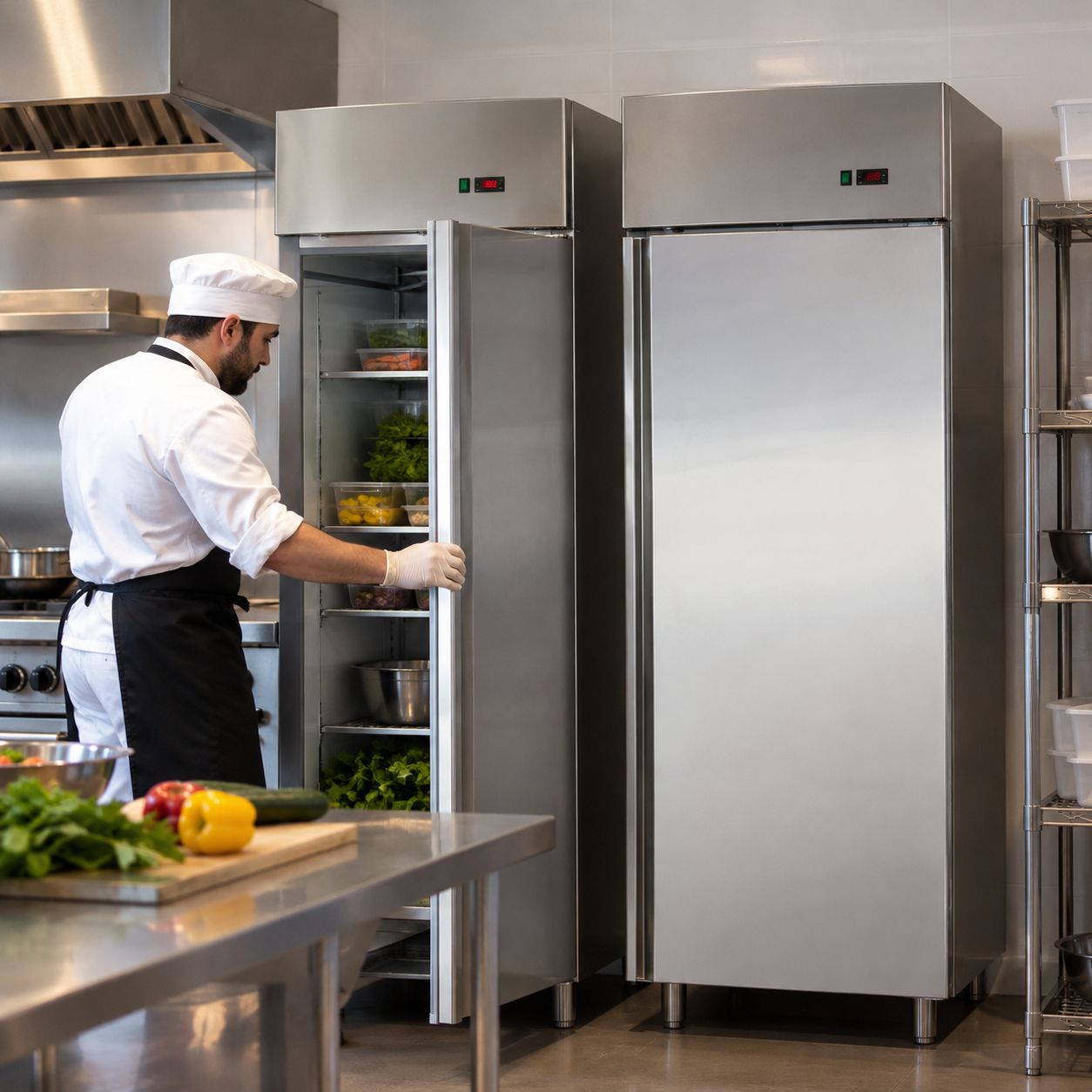 GN650BT Upright Freezer 685L Single Stainless Steel Door – Commercial Freezer with Italian Innovation