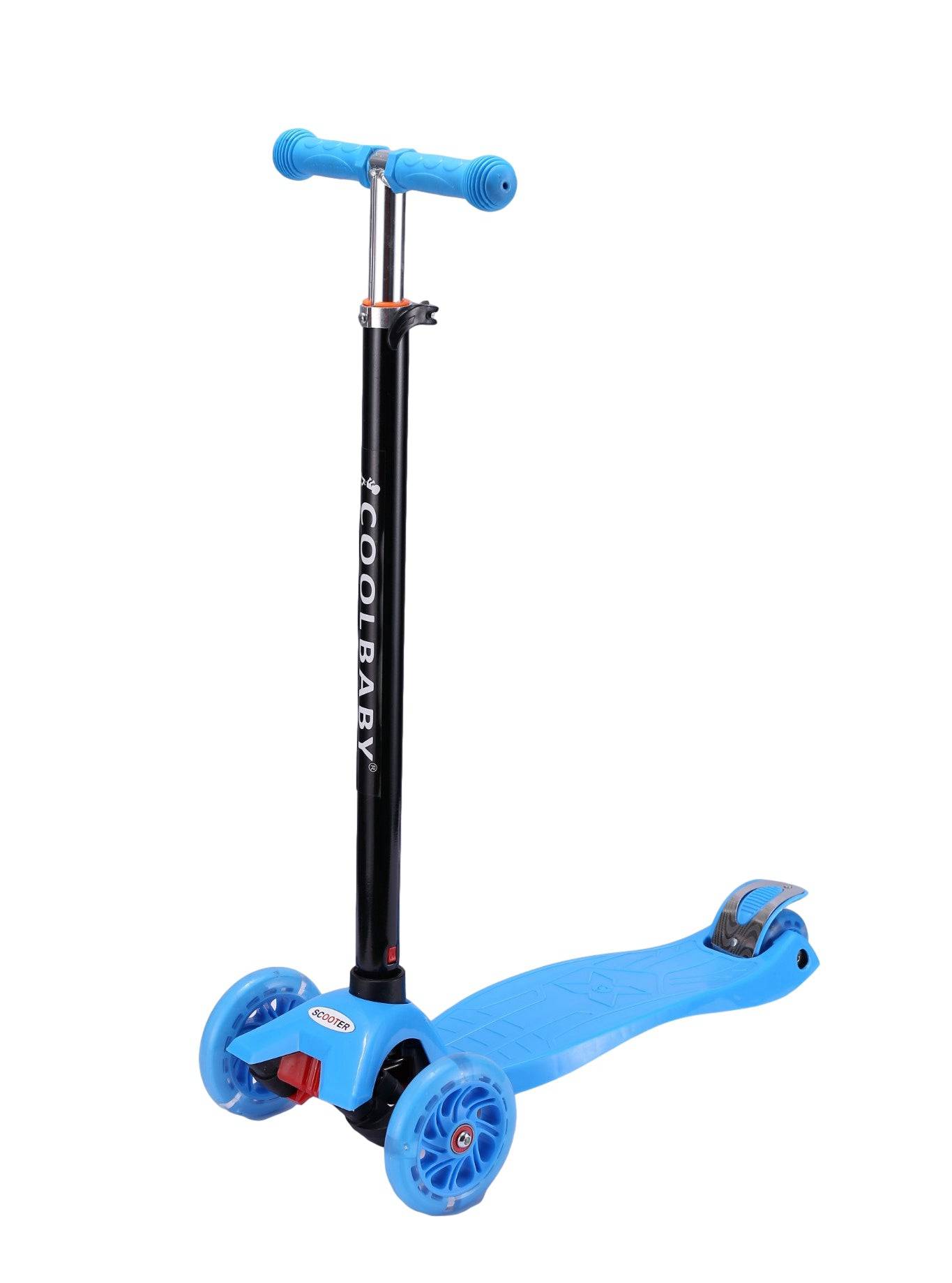 COOLBABY 036S Kids Scooter 3 Wheel 4Wheel Mini Adjustable Kick Scooter with LED Light Up Wheels - COOL BABY