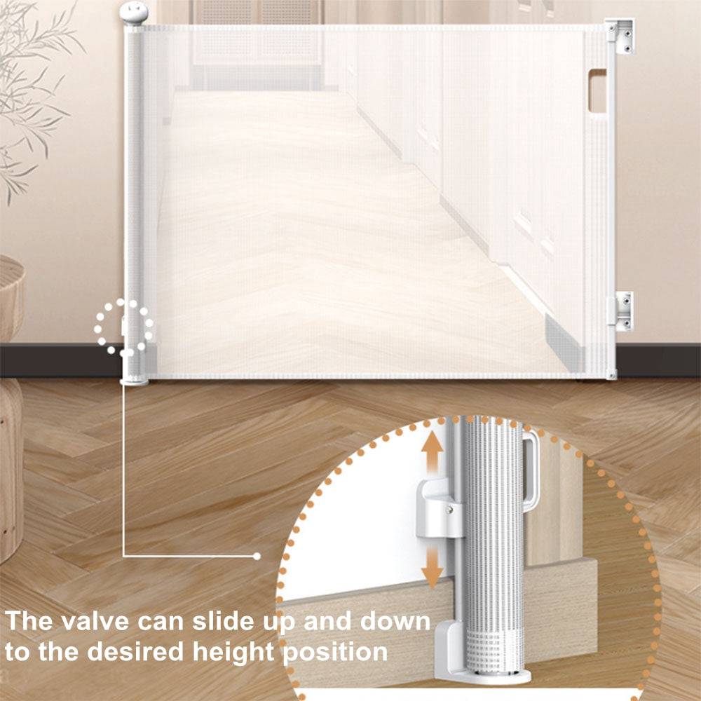 COOLBABY 118 Inch Extra Wide Retractable Baby Gates, Retractable Door Rails - COOLBABY