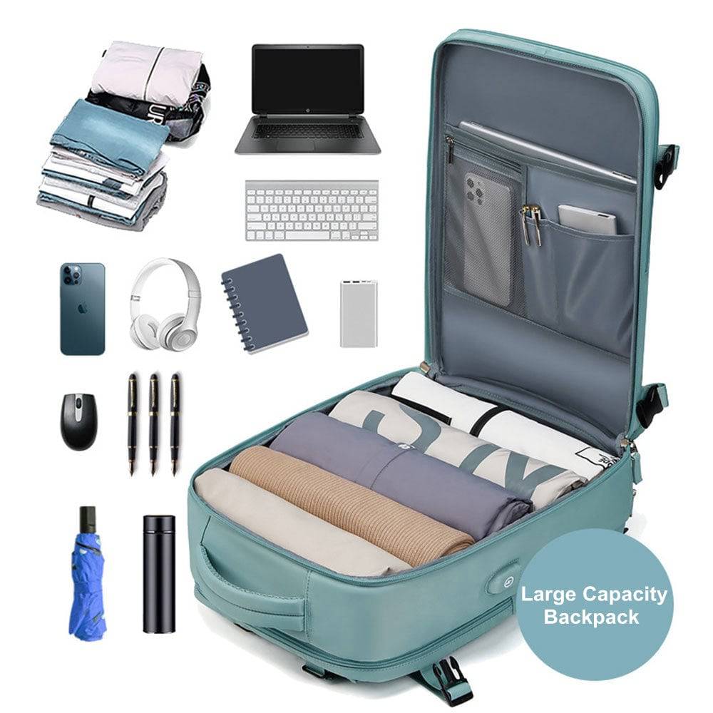 COOLBABY 17 Inch Large Travel Backpack, Multifunctional Backpack with USB Port - COOLBABY