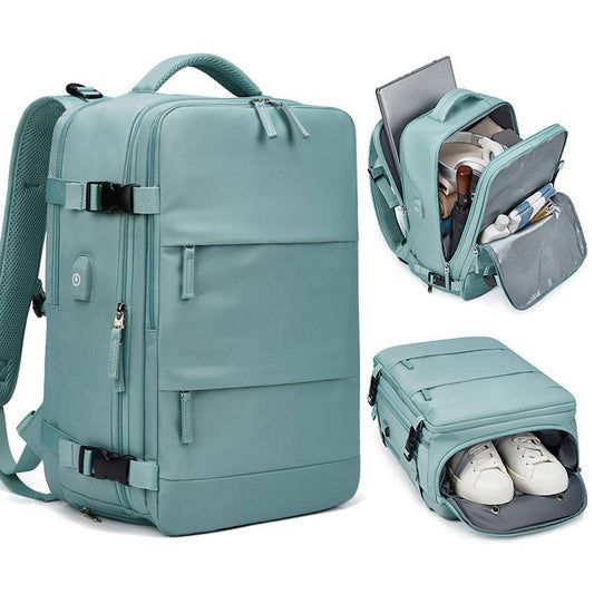 COOLBABY 17 Inch Large Travel Backpack, Multifunctional Backpack with USB Port - COOLBABY