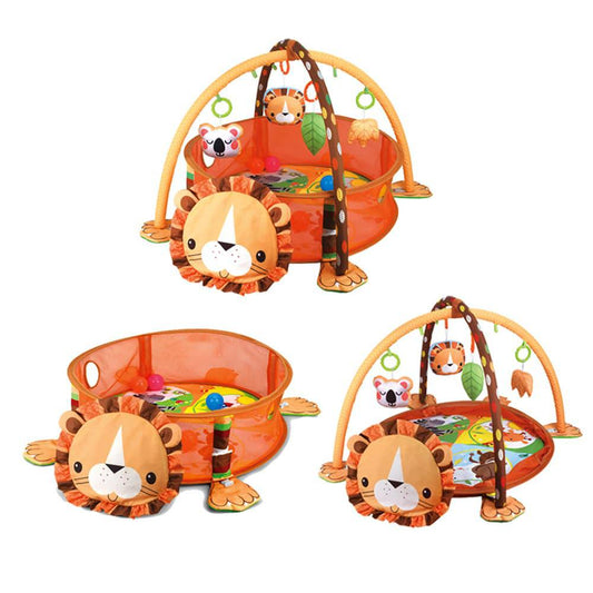 COOLBABY 3 In 1 Mat For Children Lion Educational Mat Crawling Blanket - COOLBABY